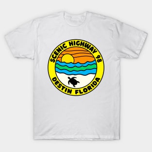 Scenic Highway 98 Destin Beach Florida Palms Panhandle Emerald Coast T-Shirt